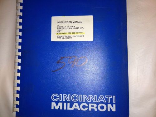 Cincinnati Milacron Instruction Manual High Production Loader