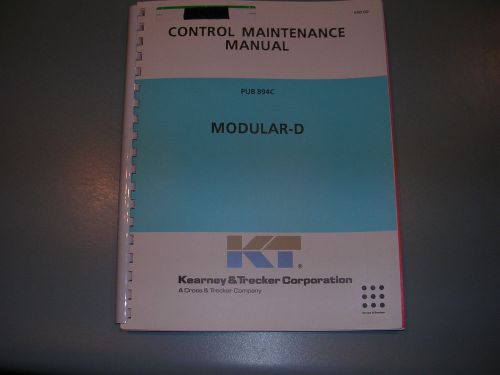 Kearney Trecker, Modular - D, Control Maintenance Manual, Pub 894C