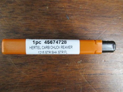 New hertel 0.1215&#034; chucking dowel pin reamer, solid carbide for sale