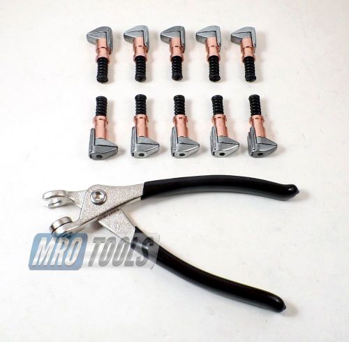 10 ksg 1/2&#039;&#039; x 1/2&#039;&#039; cleco fastener side grip clamps plus cleco pliers for sale