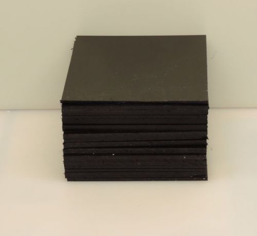 25 PCS 1/8&#034; BLACK HDPE SHEET 5&#034; x 5&#034;