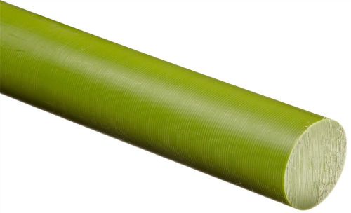 Nylon 6 round rod (oil-filled) - green - 48&#034; length x 2&#034; diameter for sale
