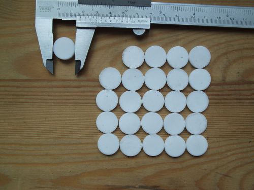 25 pcs. x Teflon PTFE OD 17mm x 2mm Polytetrafluoroethylene THK Sheet white