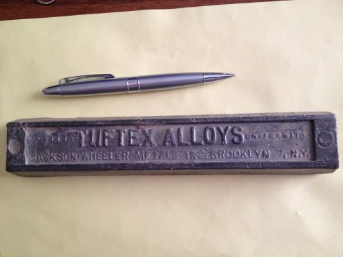 Tuftex Alloys Jackson-Wheeler copper nickel ingot bar (chipper babbitt alloy?)