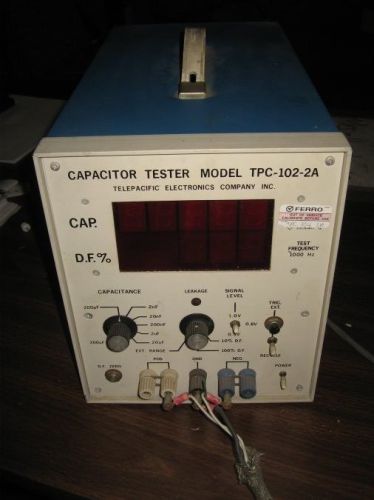 TELEPACIFIC ELECTRONICS CO. MODEL TPC-102-2A CAPACITOR TESTER