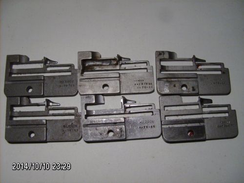 Lot of (6) needle plates &amp; (2) feed dogs for MERROW industrial sewing machines
