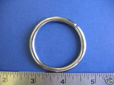 1-1/2&#034; heavy round ring nickel finish ( 10 pieces) for sale