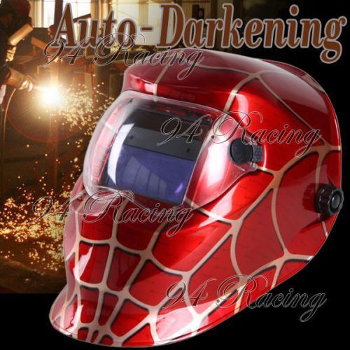 Spider Solar Auto-Darkening Welding Helmet ARC Eyes Face Protection Mask