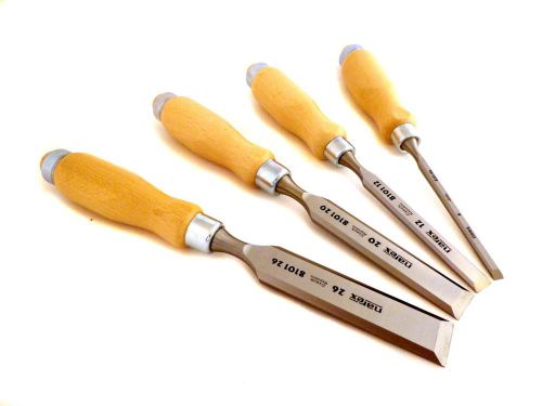 New Narex (Made in Czech Republic) 4 pc set 6, 12, 20, 26 mm Woodworking Chisels