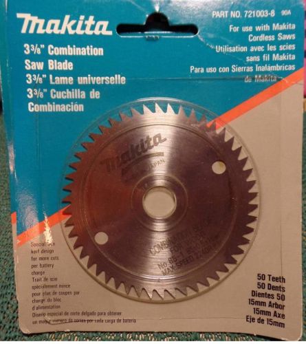 NEW MAKITA 3-3/8&#034; CORDLESS 50 TPI COMBINATION CIRCULAR SAW BLADE FOR 721003-8