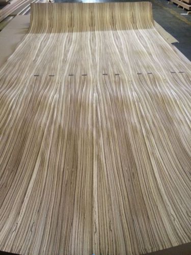 Wood veneer zebrawood 49x98 10mil paper backed 1pcs total &#034;exotic&#034; box 0897 3 for sale