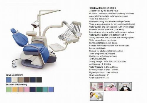 Controlled integral dental unit chair fda ce approved f6 model  soft  leather for sale