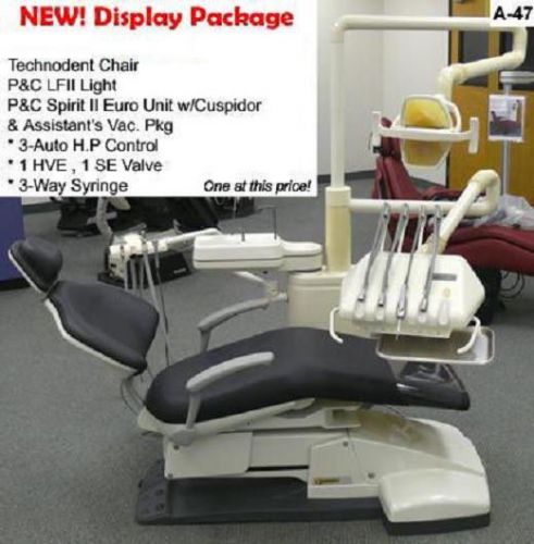 Technodent chair pelton &amp; crane spirit ii euro style unit &amp; lf ii light, new! for sale