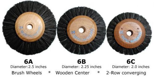 12 Pack Of Brush Wheels With Wooden Center Dental Lab