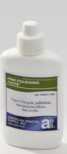Pink polishing paste- 8 oz for dental lab denture acrylics for sale