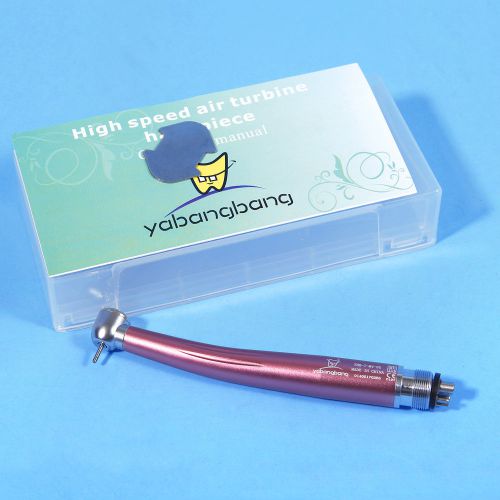 Hottest Dental High Speed Handpiece NSK Style 4Hole Push Button Pink