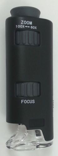 Micromax led lighted 60x-100x zoom pocket microscope for sale