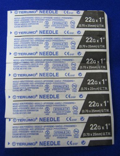TERUMO NEEDLE 22G X 1&#034;  (0.70 X 25mm) SELLING AS &#034;1 LOT OF QTY 100 NEEDLES&#034;