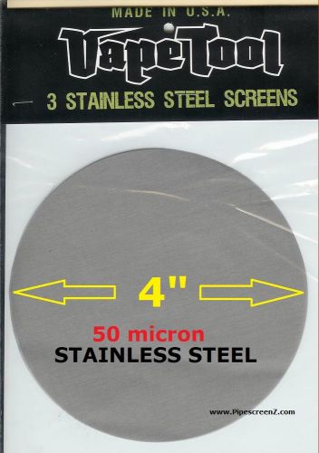 4&#034; round circle 50 micron stainless steel mesh extractor screen vape tool for sale