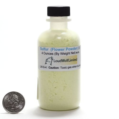 Sulfur (Sulphur) Powder  Ultra-Pure (99%)  Fine Flour  3 Oz  SHIPS FAST from USA