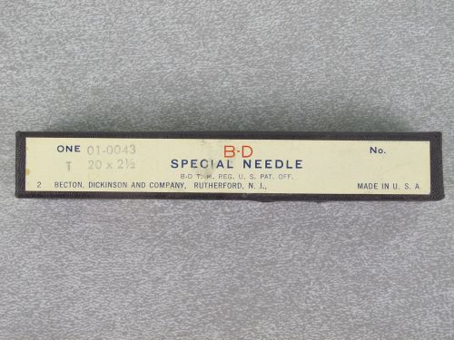 BECTON DICKINSON BD 01-0043 SPECIAL NEEDLE SURGICAL INSTURMENT