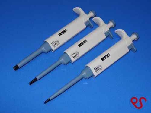 Set of 3 pipetters, 2.5, 50 &amp; 1000ul, adjustable peiptte, pipet, pipettor, new for sale