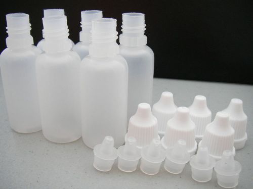 6 PACK?15 ML 1/2 OZ Plastic Dropper Bottle?Many Uses~Paint~Health~Liquid~New~US1