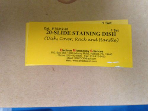 E.M.S. Cat#70312-20 Rectangular Staining Dish with  Dish, Cover, Rack and Handle