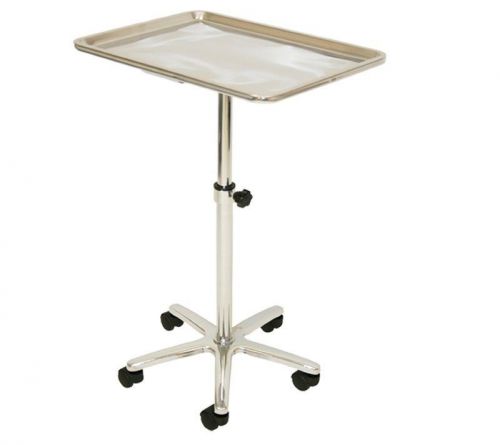 Mayo Instrument Stand &amp; Work Tray Extra Large Stainless Steel Single-Post