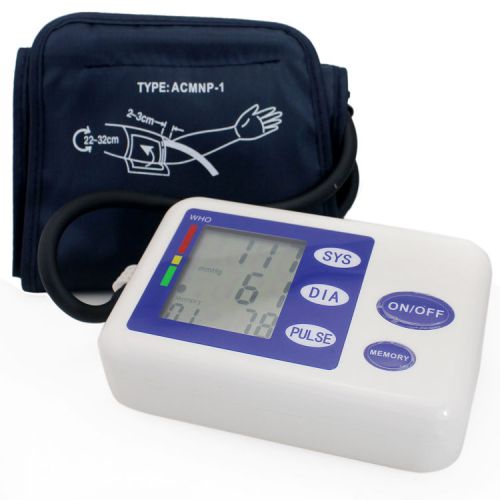 Digital LCD Automatic Arm Blood Pressure Monitor &amp; Heart Beat Meter Device