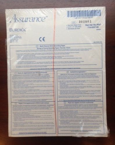 Burdick/Mortara ECG/EKG Assurance Paper #716-0237-00 New in sealed pack of 200