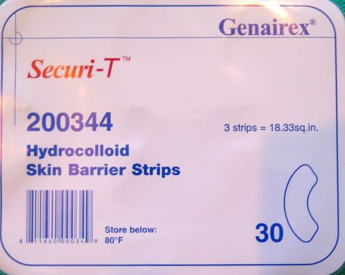 Genairex Securi-T Hydrocolloid Skin Barrier Strips-ref 200344-box of 30