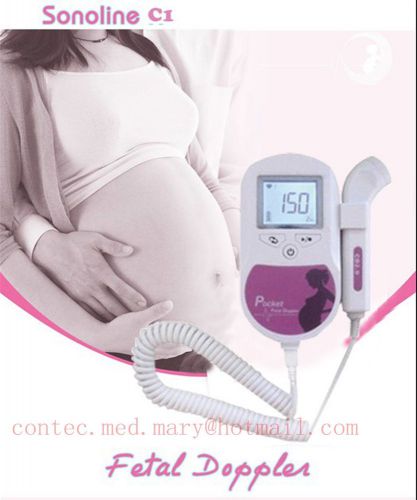 HOT!! CE&amp;FDA Approved Fetal Doppler Fetal Heart Monitor+1 Gel,Sonoline C1