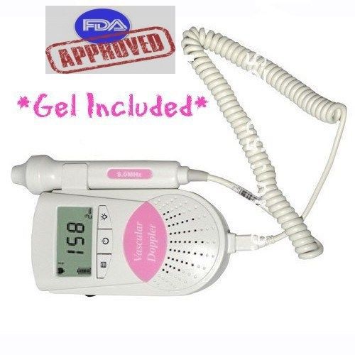 Sonoline B Fetal Heart Doppler, Backlight LCD FDA 3Mhz- + Gel, USA Seller Pink