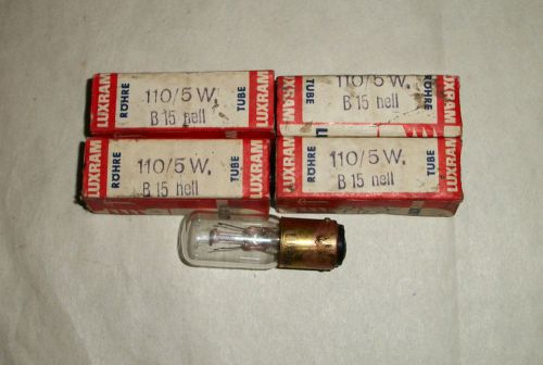 Lot of 4 luxram 110/5w b15 hell  170 replacement bulb  ba15d t5 for sale