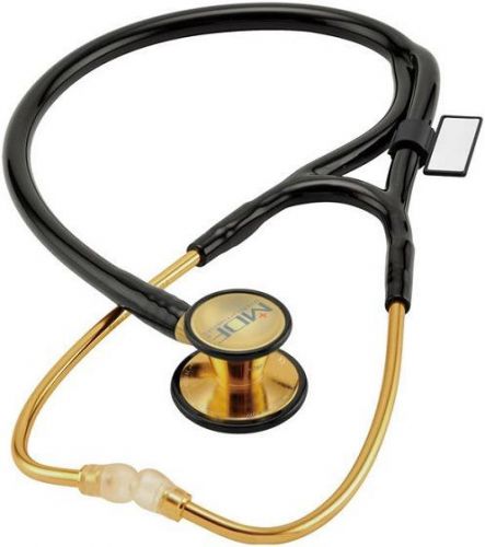 NEW MDF 797DDK ER Premier Black 22K Gold Adult and Pediatric Stethoscope