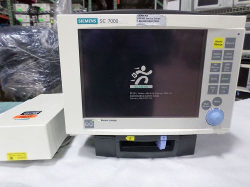 Siemens sc 7000 patient monitor with power source for sale