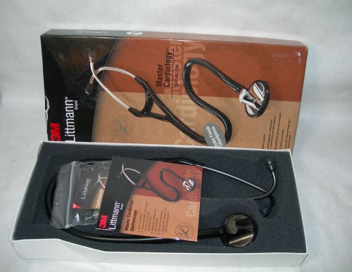 3m littmann master cardiology stethoscope, smoke-finish, black tube 27&#034; 2176 for sale