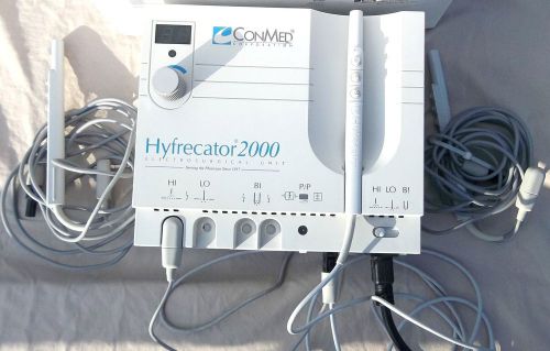 ConMed Hyfrecator 2000 Electrosurgical Unit includes 3 Handpieces