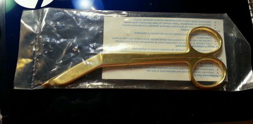 1 Lister Bandage Scissors 5.5&#034; Surgical (Gold Plated)
