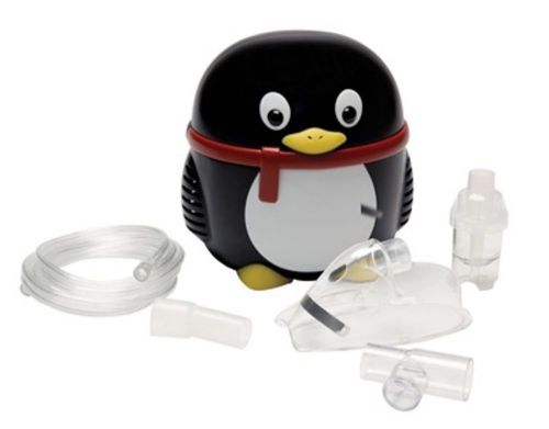 Brand New John Bunn Penguin Shaped Pediatric Nebulizer Compressor Asthma Child