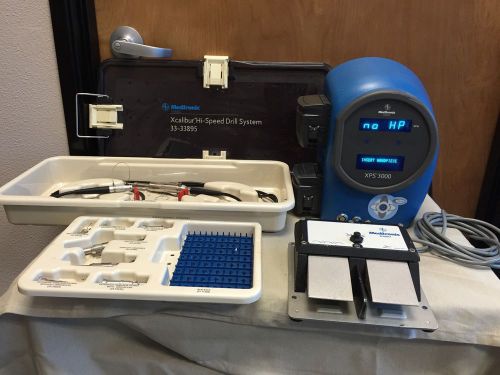 Medtronic xps 3000 with xomed xcalibur high speed drill set - complete for sale