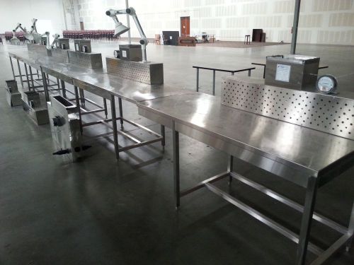 Tbj lab stainless steel downdraft veterinary surgery necropsy tables lot of 6 for sale