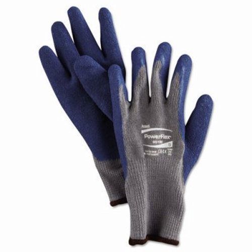 Ansellpro PowerFlex Gloves, Blue/Gray, Size 9 (ANS801009)