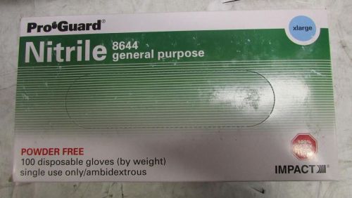 Lot of 10 Pro Guard Nitrile 8644 Powder Free Disposable Gloves X-Large