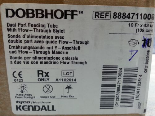 Dobbhoff Dual Port Feeding Tube Flow Through Stylet 10 Fr Lot (7) 8884711006
