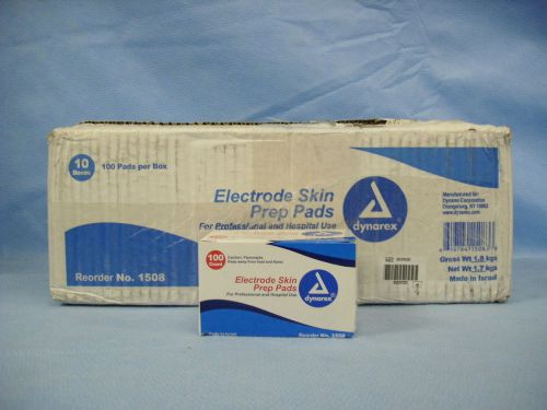 1 Case/10 boxes-100ea Dynarex Electrode Skin Prep Pads #1508
