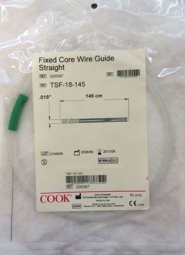COOK Fixed Core Wire Guide Straight Tip  .018&#034; X 145cm REF: G00587