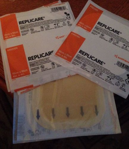 8 Piece Lot Smith And Nephew Replicare Hydrocolloid Dressing 4&#034; X4 Exp 9/15-2016