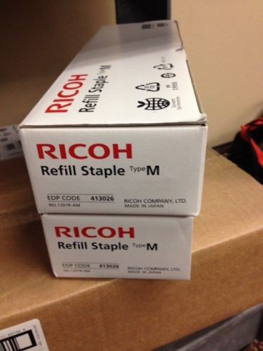 NEW RICOH REFILL STAPLE TYPE M 5 Cartridges in BOX OEM  Qty 1 Box EDP 413026